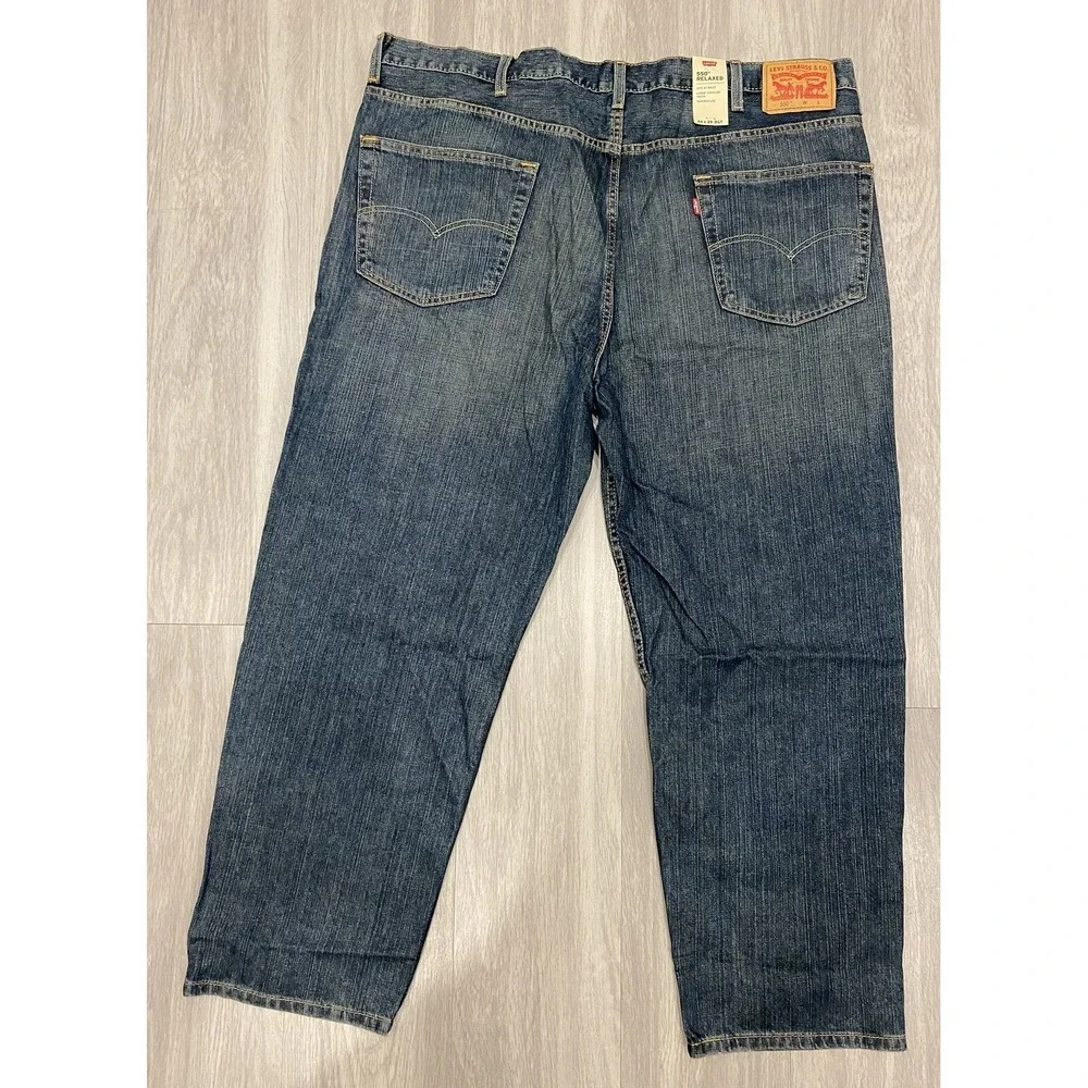 Levi's 550 Jeans Men's 44 x 29 Big & Tall Blue Denim Tapered Leg Relaxed Fit $70